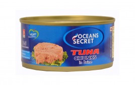 Oceans Secret Tuna Chunks In Brine   Tin  180 grams
